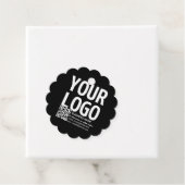 Uw logo met bewerkbare QR-code en tekst Bedankjes Labels (In situ)