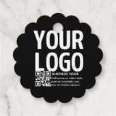 Uw logo met bewerkbare QR-code en tekst Bedankjes Labels (Achterkant)