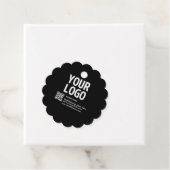 Uw logo met bewerkbare QR-code en tekst Bedankjes Labels (In situ)