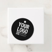 Uw logo met bewerkbare QR-code en tekst Bedankjes Labels (In situ)