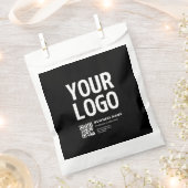 Uw logo met bewerkbare QR-code en tekst Bedankzakje (Geknipt)