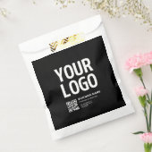 Uw logo met bewerkbare QR-code en tekst Bedankzakje (Gezegeld)