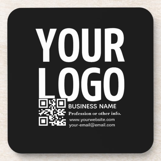 Uw logo met bewerkbare QR-code en tekst Bier Onderzetter (Voorkant)