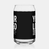 Uw logo met bewerkbare QR-code en tekst Blikvorm Glas (Links)