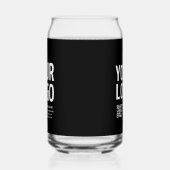 Uw logo met bewerkbare QR-code en tekst Blikvorm Glas (Links)