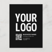 Uw logo met bewerkbare QR-code en tekst Briefkaart (Voorkant)