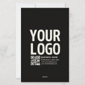 Uw logo met bewerkbare QR-code en tekst Briefpapier (Achterkant)