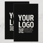Uw logo met bewerkbare QR-code en tekst Briefpapier (Voorkant / Achterkant)
