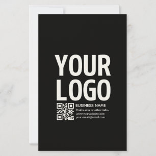 Uw logo met bewerkbare QR-code en tekst Briefpapier