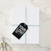 Uw logo met bewerkbare QR-code en tekst Cadeaulabel (Met Touw)