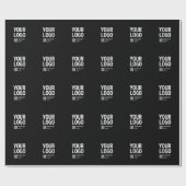 Uw logo met bewerkbare QR-code en tekst Cadeaupapier (Vlak)