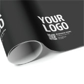 Uw logo met bewerkbare QR-code en tekst Cadeaupapier (Rol Hoek)