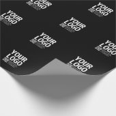 Uw logo met bewerkbare QR-code en tekst Cadeaupapier (Hoek)