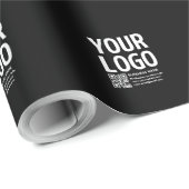 Uw logo met bewerkbare QR-code en tekst Cadeaupapier (Rol Hoek)