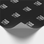 Uw logo met bewerkbare QR-code en tekst Cadeaupapier (Hoek)