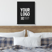 Uw logo met bewerkbare QR-code en tekst Canvas Afdruk (Insitu (Slaapkamer))