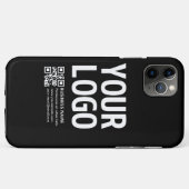 Uw logo met bewerkbare QR-code en tekst Case-Mate iPhone Case (Achterkant (horizontaal))