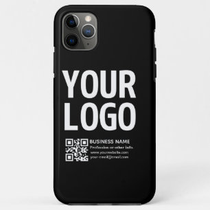 Uw logo met bewerkbare QR-code en tekst Case-Mate iPhone Case