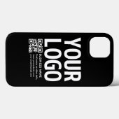 Uw logo met bewerkbare QR-code en tekst  Case-Mate iPhone Case (Achterkant (horizontaal))