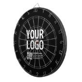 Uw logo met bewerkbare QR-code en tekst  Dartbord (Voorkant Rechts)