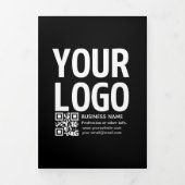 Uw logo met bewerkbare QR-code en tekst Drieluik Programma (Cover)