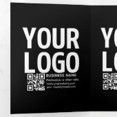 Uw logo met bewerkbare QR-code en tekst Drieluik Programma (Binnenzijde eerst)