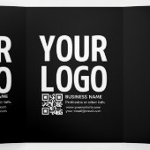 Uw logo met bewerkbare QR-code en tekst Drieluik Programma (Binnenkant midden)