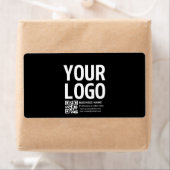 Uw logo met bewerkbare QR-code en tekst  Etiket (Insitu)