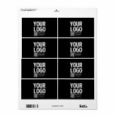 Uw logo met bewerkbare QR-code en tekst  Etiket (Full Sheet)