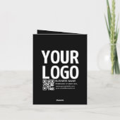 Uw logo met bewerkbare QR-code en tekst Feestdagen Kaart (Achterkant)