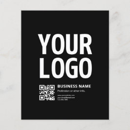 Uw logo met bewerkbare QR-code en tekst Flyer