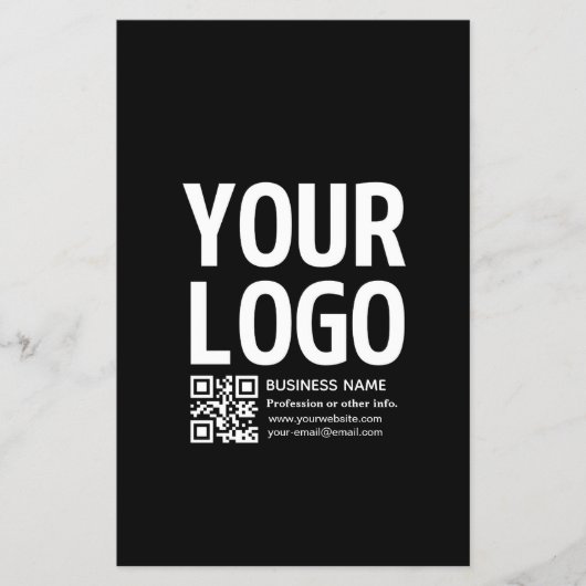 Uw logo met bewerkbare QR-code en tekst Flyer (Voorkant)