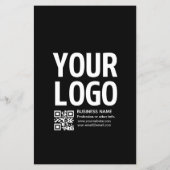 Uw logo met bewerkbare QR-code en tekst Flyer (Achterkant)