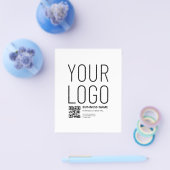 Uw logo met bewerkbare QR-code en tekst Flyer (Enkel)
