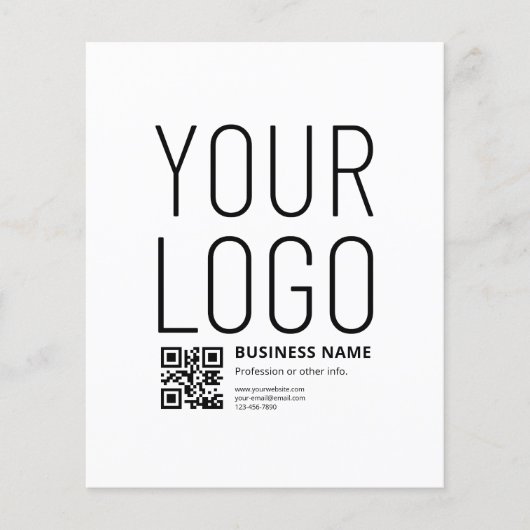 Uw logo met bewerkbare QR-code en tekst Flyer (Voorkant)