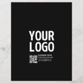 Uw logo met bewerkbare QR-code en tekst Flyer (Achterkant)