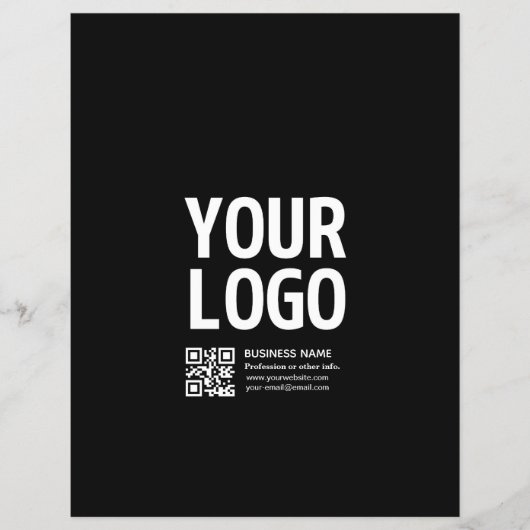 Uw logo met bewerkbare QR-code en tekst Flyer (Voorkant)