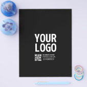 Uw logo met bewerkbare QR-code en tekst Flyer (Enkel)