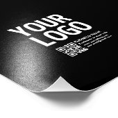 Uw logo met bewerkbare QR-code en tekst Foto Afdruk (Hoek)