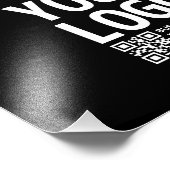 Uw logo met bewerkbare QR-code en tekst Foto Afdruk (Hoek)