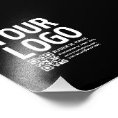 Uw logo met bewerkbare QR-code en tekst Foto Afdruk (Hoek)