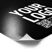 Uw logo met bewerkbare QR-code en tekst  Foto Afdruk (Hoek)