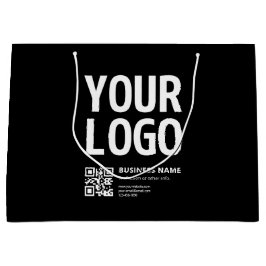 Uw logo met bewerkbare QR-code en tekst Groot Cadeauzakje