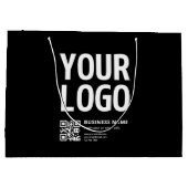 Uw logo met bewerkbare QR-code en tekst Groot Cadeauzakje (Achterkant)