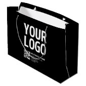 Uw logo met bewerkbare QR-code en tekst Groot Cadeauzakje (Achterkant Gekanteld)