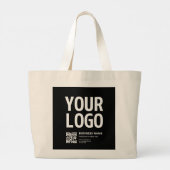 Uw logo met bewerkbare QR-code en tekst Grote Tote Bag (Achterkant)