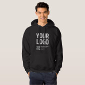 Uw logo met bewerkbare QR-code en tekst Hoodie (Voorkant volledig)