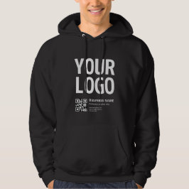 Uw logo met bewerkbare QR-code en tekst Hoodie