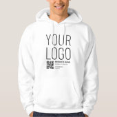Uw logo met bewerkbare QR-code en tekst Hoodie (Voorkant)