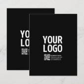 Uw logo met bewerkbare QR-code en tekst Informatiekaartje (Voorkant / Achterkant)